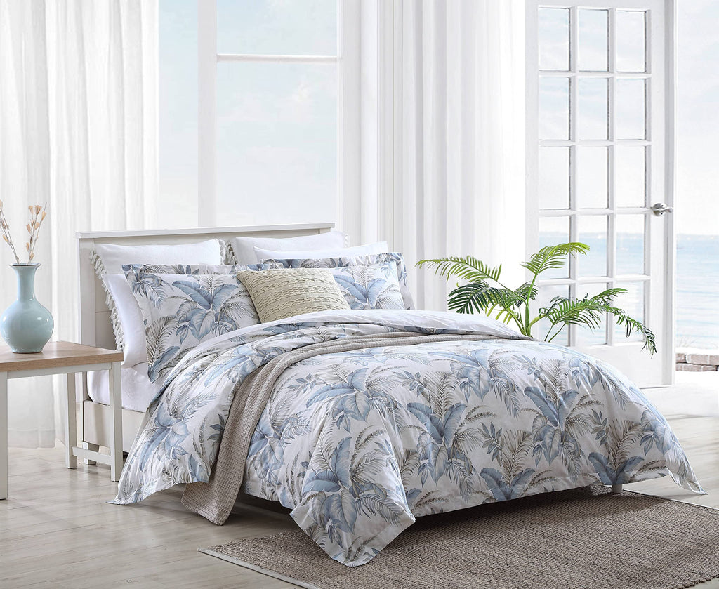 Tommy Bahama - King Duvet Cover Set, Cotton Bedding with Matching Shams & Button Closure, Super Soft Bedding Set (Bakers Bluff Blue, King)