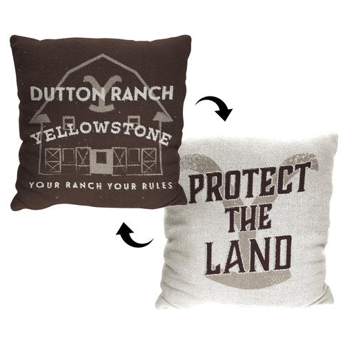 NORTHWEST Yellowstone Double Sided Woven Jacquard Pillow 2-Pack, 14" x 14", Protect The Land