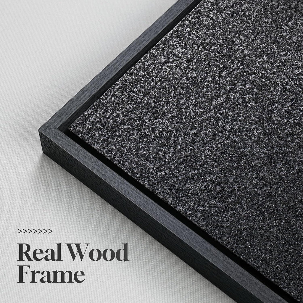 Skiennix 3D Wood Textured Wall Art Set - Modern Black & White Geometric Paintings for Home Decor