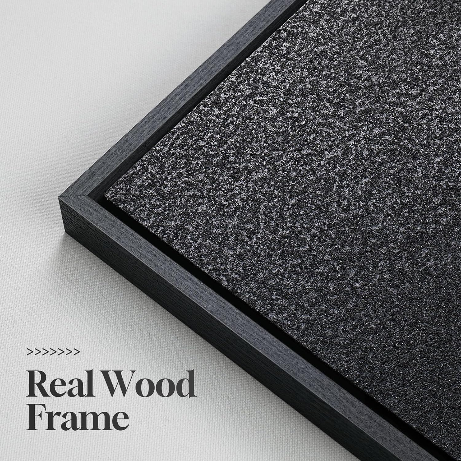 Skiennix 3D Wood Textured Wall Art Set - Modern Black & White Geometric Paintings for Home Decor