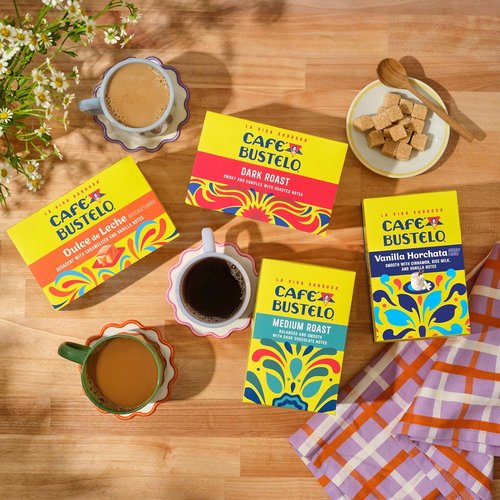 Café Bustelo Coffee Pods - Dulce de Leche Flavor, Single Serve, 10 Count (Pack of 6)