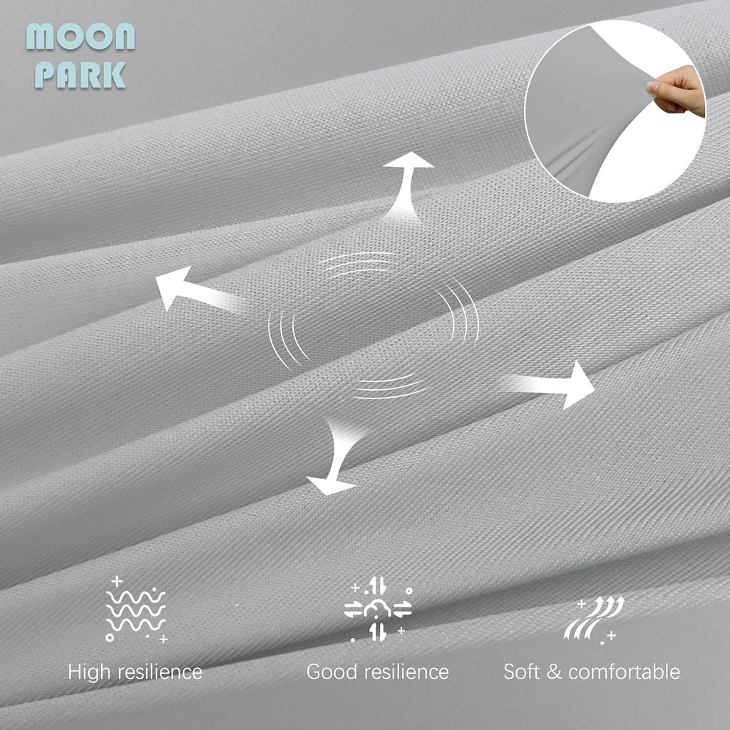 MOON PARK Pregnancy Pillow - U-Shaped Full Body Maternity Support for Back, Belly & Hips - 57 Inch - Light Grey