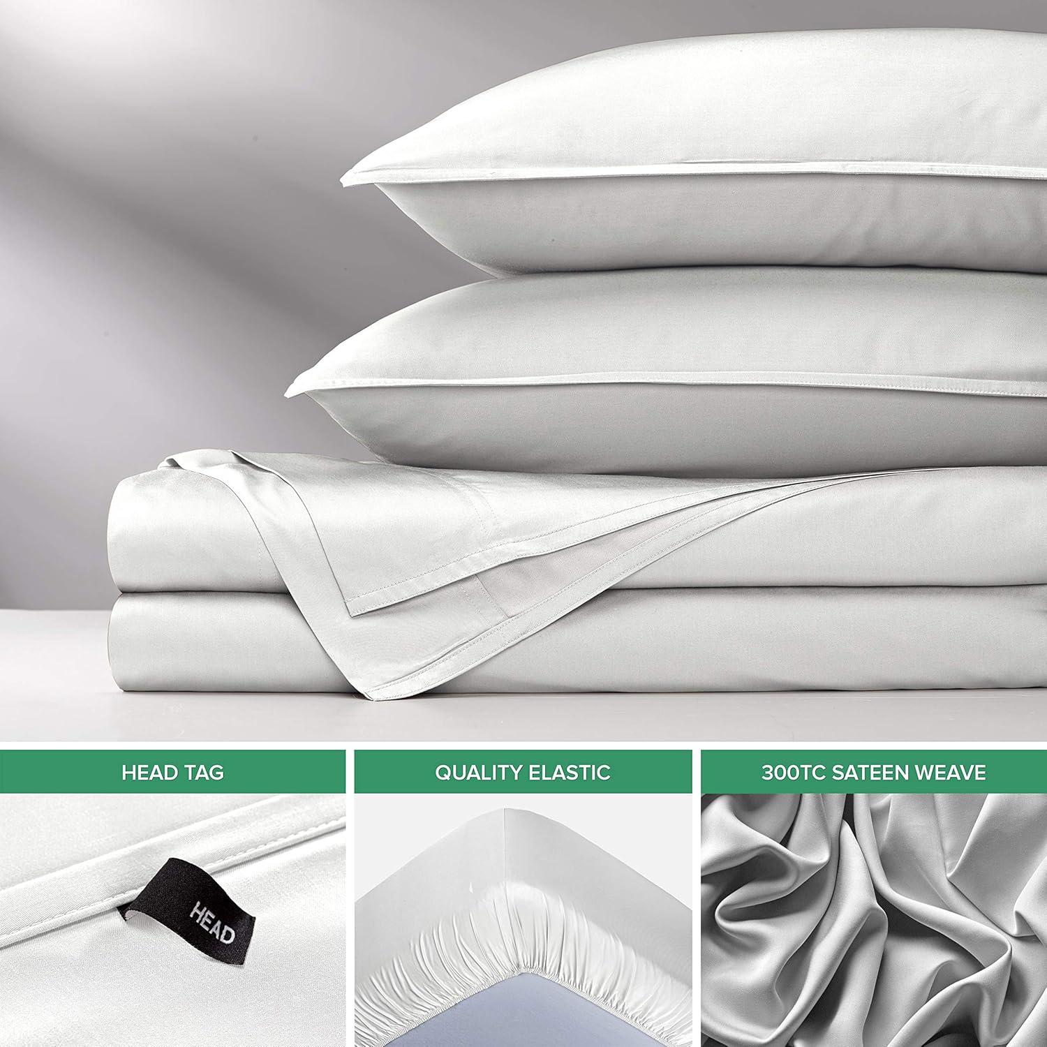 Pure Bamboo King Sheets - 100% Organic Viscose Bed Sheet Set, Soft & Cooling | 2-Year Quality Promise (White)