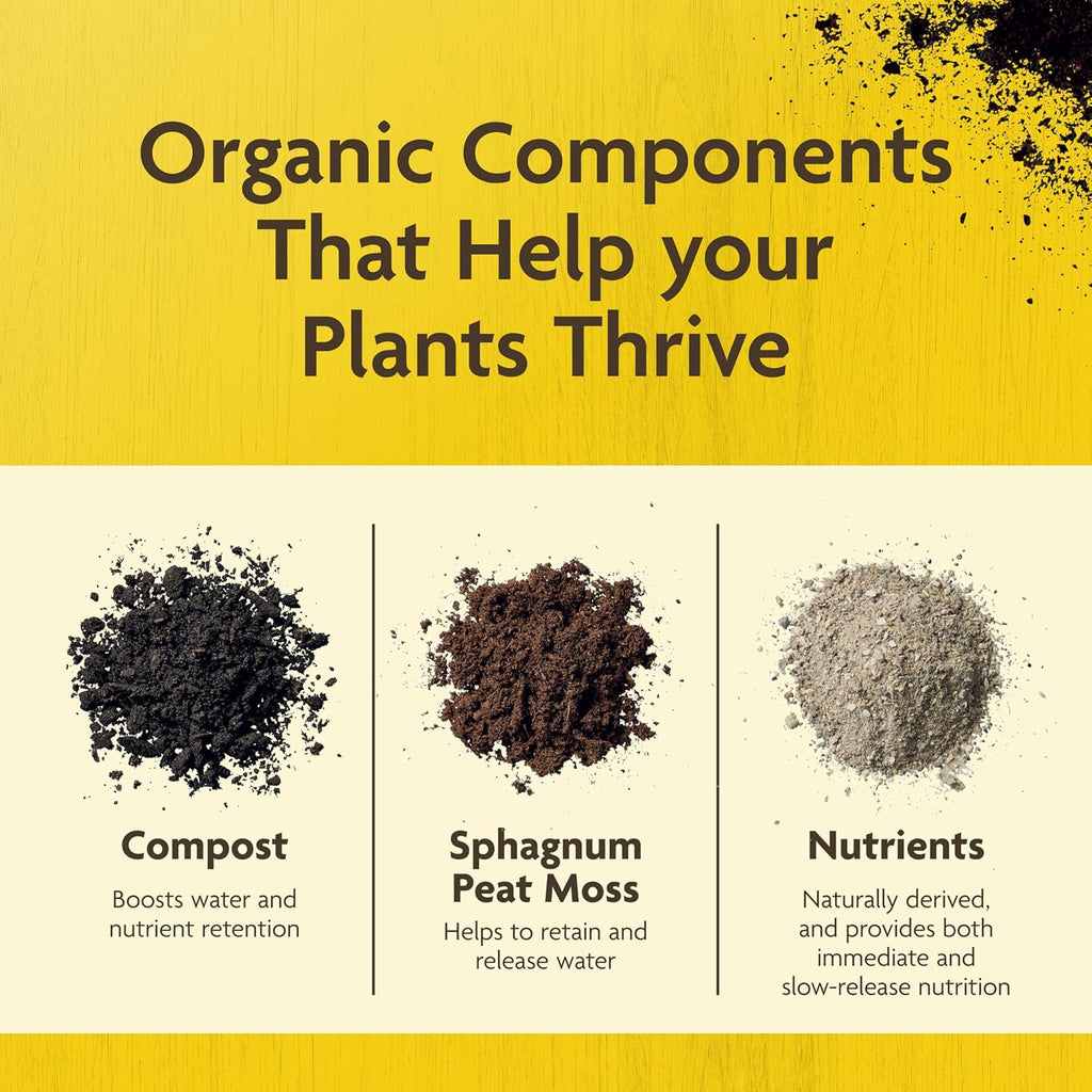 Miracle-Gro Organic Outdoor Potting Mix - Quick-Release Fertilizer for Container Plants | 16 Qt.