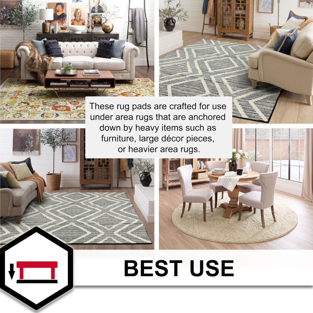Mohawk Home Felt Rug Pad 8' x 10' - 1/2 Inch Thick Cushion for Area Rugs, Protective Underlay for Hardwood Floors, Comfort and Insulation – Felt Only Pad