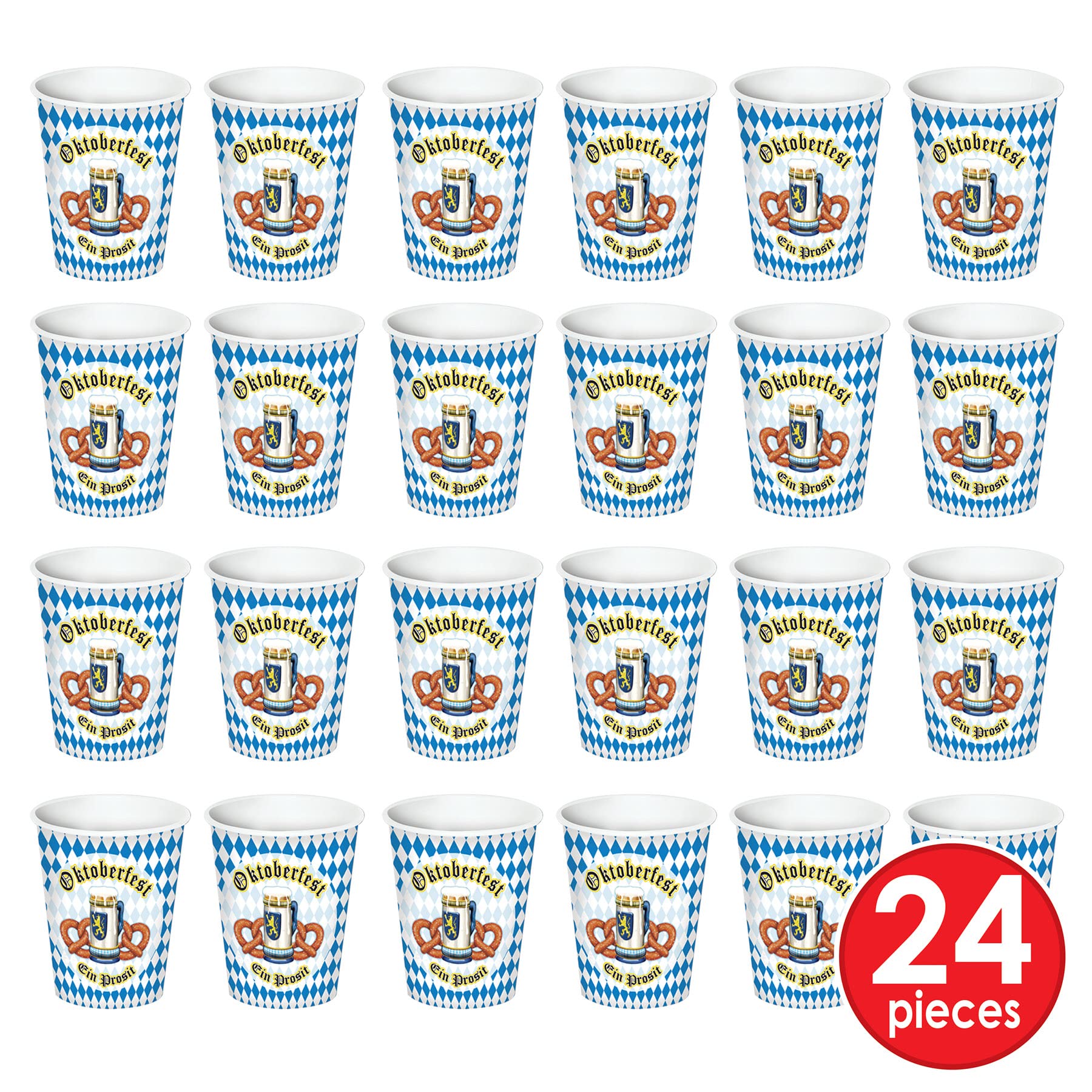 Beistle , 24 Piece Oktoberfest Beverage Cups, 9 Ounces
