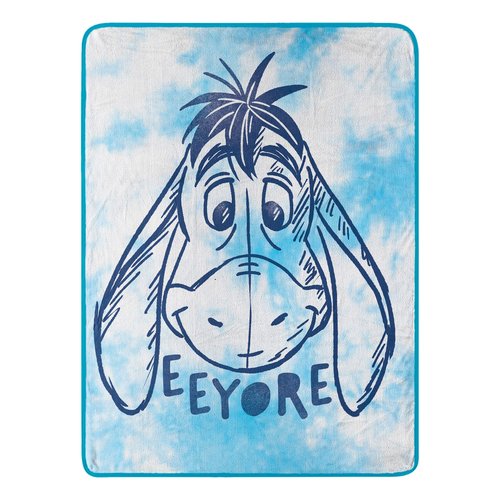 Northwest Winnie The Pooh Micro Raschel Throw Blanket, 46" x 60", Tie Dye Eeyore