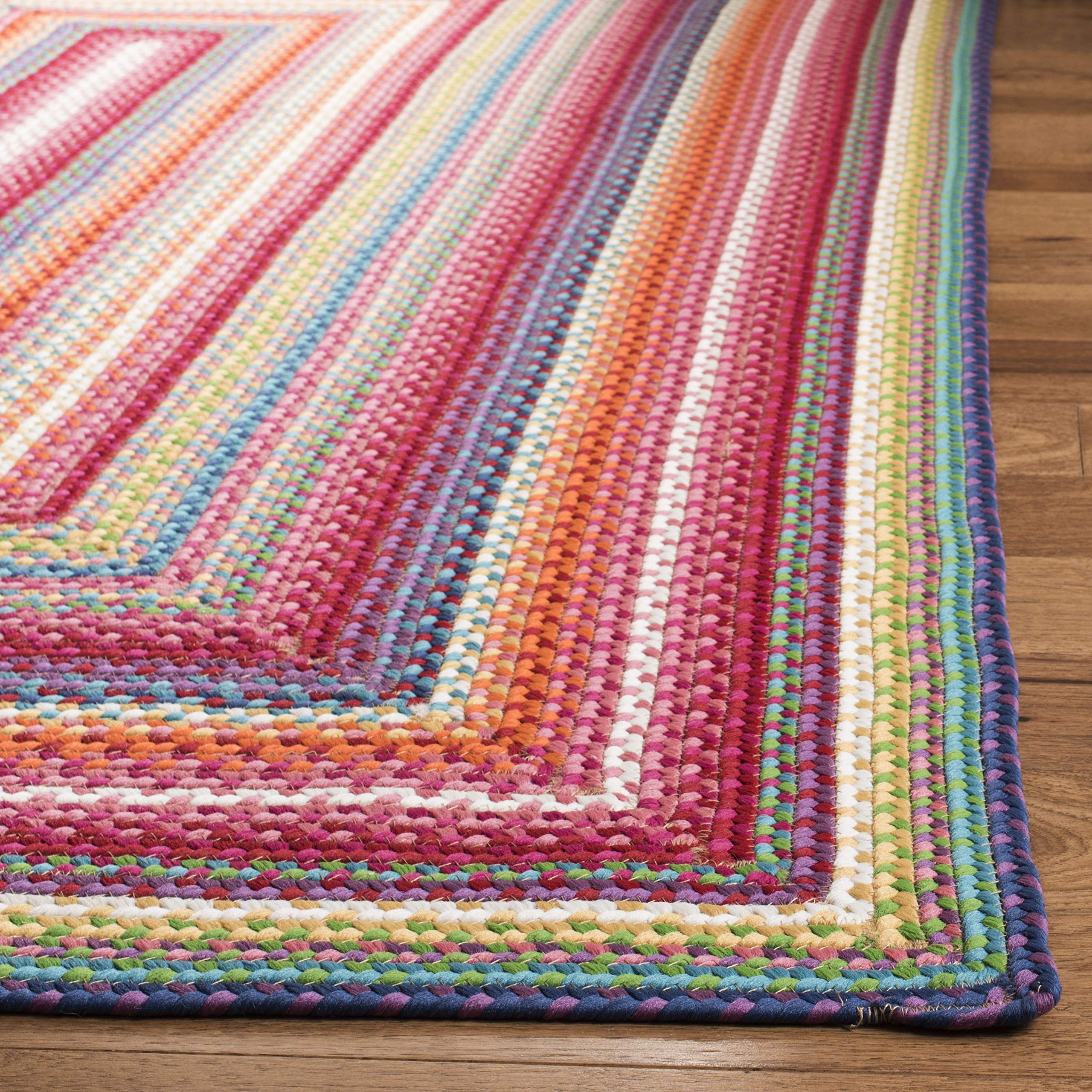SAFAVIEH Washable Rug Outdoor Braided Collection - 2'3" x 6' Runner, Multi, Handmade & Reversible, Non-Shedding & Easy to Clean, Ideal for Patio, Backyard, Mudroom (BRD316A)