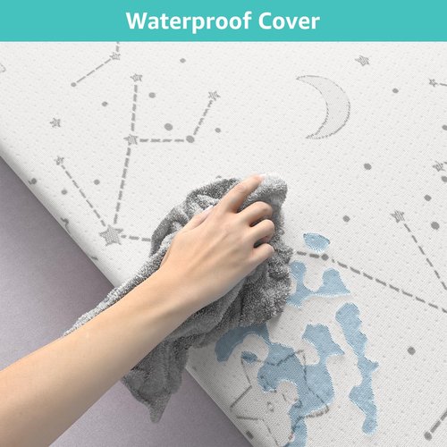YENING Organic Cotton Pack and Play Mattress Pad Breathable 38x26 Waterproof Baby Mattress for Pack N Play Matress Topper Waterproof