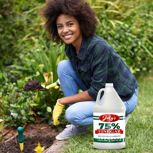 Joly's 75% Vinegar Extra Strong- 1 Gallon - Concentrated Acetic Acid - All Natural Multipurpose-Vinegar for cleaning and Home use-128oz