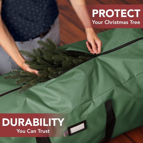 Holiday Cheer Christmas Storage Bag - Heavy Duty Waterproof Design for 9ft Artificial Trees | Durable Handles & Zipper