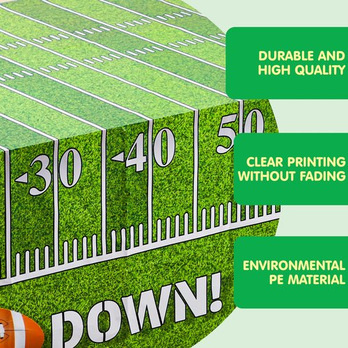 JOYIN 4 Pack Game Day Football Tablecloth Table Cover Touchdown Party Decorations Football Party Supplies (54x72 Inches)