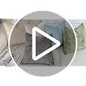 Chenille Throw Pillow Covers Set of 2 - Light Blue 20x20 Modern Accent Pillows