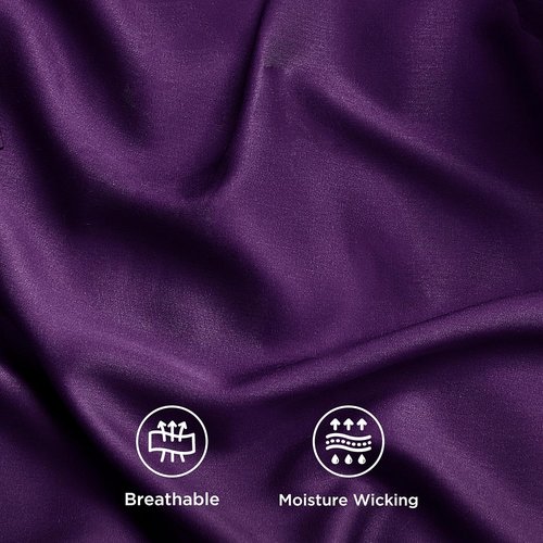 Bedsure Queen Sheet Set - Cooling Rayon From Bamboo | Breathable & Soft Hotel Luxury Bedding, Plum