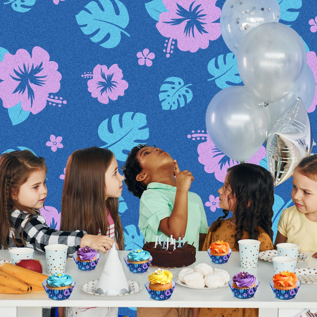 Tioncy 300 Pcs Hawaiian Cupcake Liners Tropical Cartoon Cupcake Liners Flowers and Leaves Tropical Themed Cup Cake Wrappers for Summer Birthday Party Supplies Cake Decoration