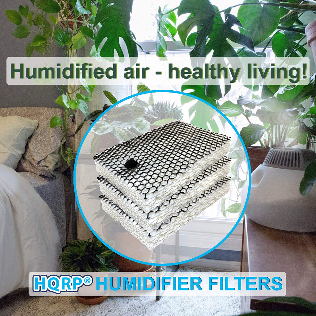 HQRP 3-Pack Wick Filters Compatible with Sunbeam SF235, SCM630, SCM630WC, SCM630BC, SCM631, SCM631C, SCM7808, SCM7809 Humidifiers, Replacement for Holmes HWF100 HWF100CS HM630 HM729