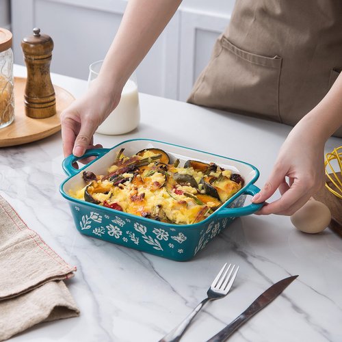 Wisenvoy 8x8 Baking Pan Brownie Pan Casserole Dish Ceramic Baking Dish Square Casserole Dishes For Oven