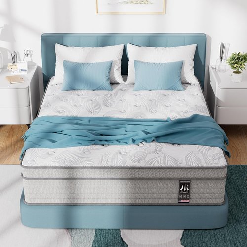 King Size Mattress - 14-Inch Medium Firm Hybrid with Cooling Gel Memory Foam | Motion Isolation & Pressure Relief