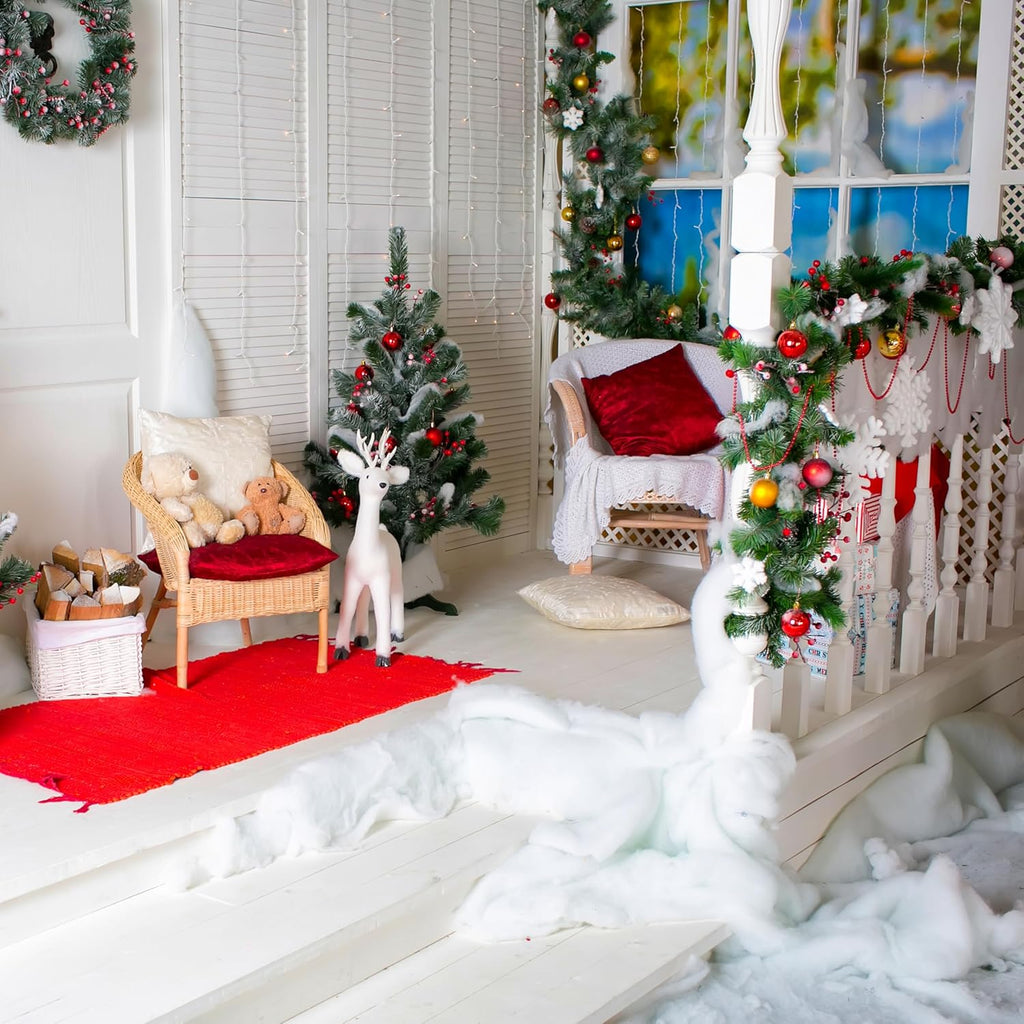Palonu Snow Blanket - Thick White Soft Fake Snow Cover for Christmas Decor | 3 Rolls, 3 x 8 Ft