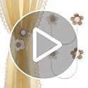 Boho Flower Curtain Tiebacks - 2Pcs Natural Linen Rope Holders