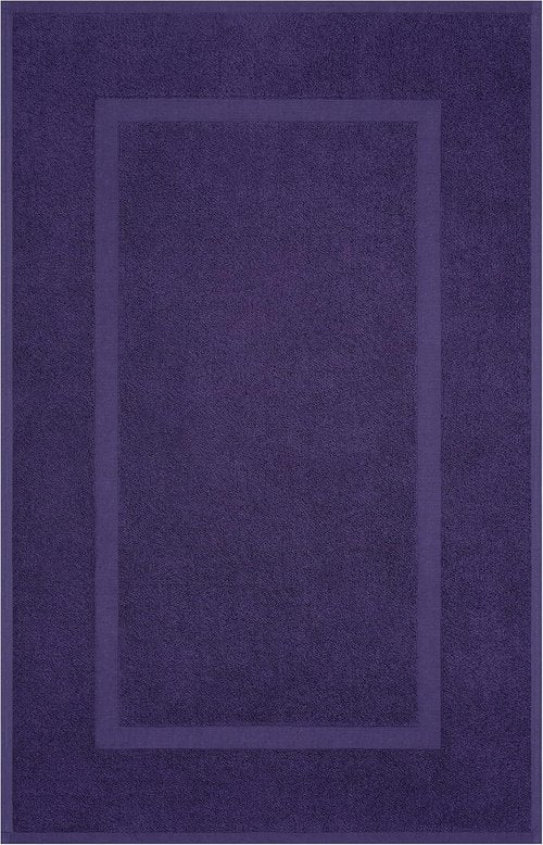 Cotton Paradise 100% Cotton Bath Mats - Soft, Absorbent, Quick-Dry | Set of 2, 20x34, Purple