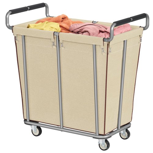 Gewudraw Large laundry hamper with Wheels, 2 Bag 360L Big Rolling Laundry Basket Sorter Cart, Extra Large Laundry Clothes Hamper, Heavy Duty Laundry Basket Organizer for Laundry Room,Bathroom