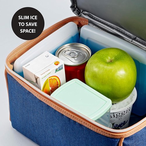 Fit & Fresh Cool Coolers | 4-Pack Slim Ice Packs - Quick Freeze, Space-Saving Design for Lunch Boxes