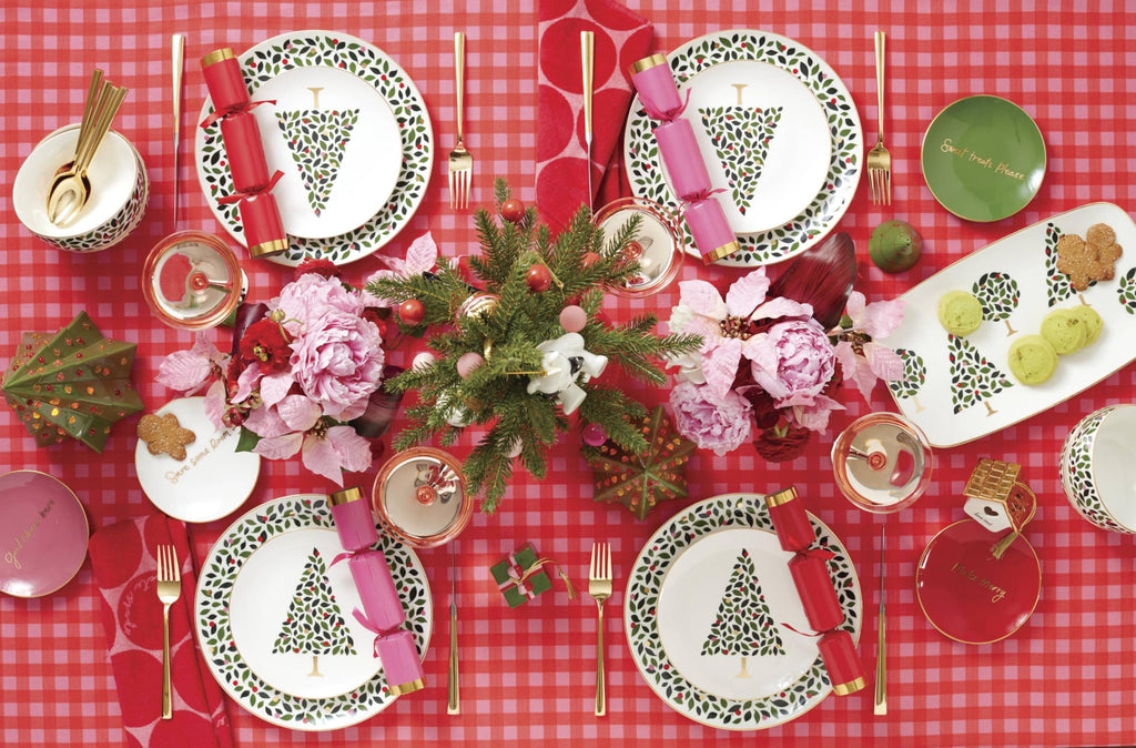 kate spade new york Evergreen Hors D'oeuvres Tray, 1 Count, White, Christmas & Holiday Hosting