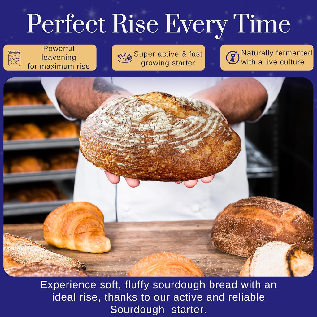 Captain Sourpants San Francisco Sourdough Starter Culture - 100+ Year Old Heirloom Kit for Bread, Pizza, Pancakes | Easy Instructions Included