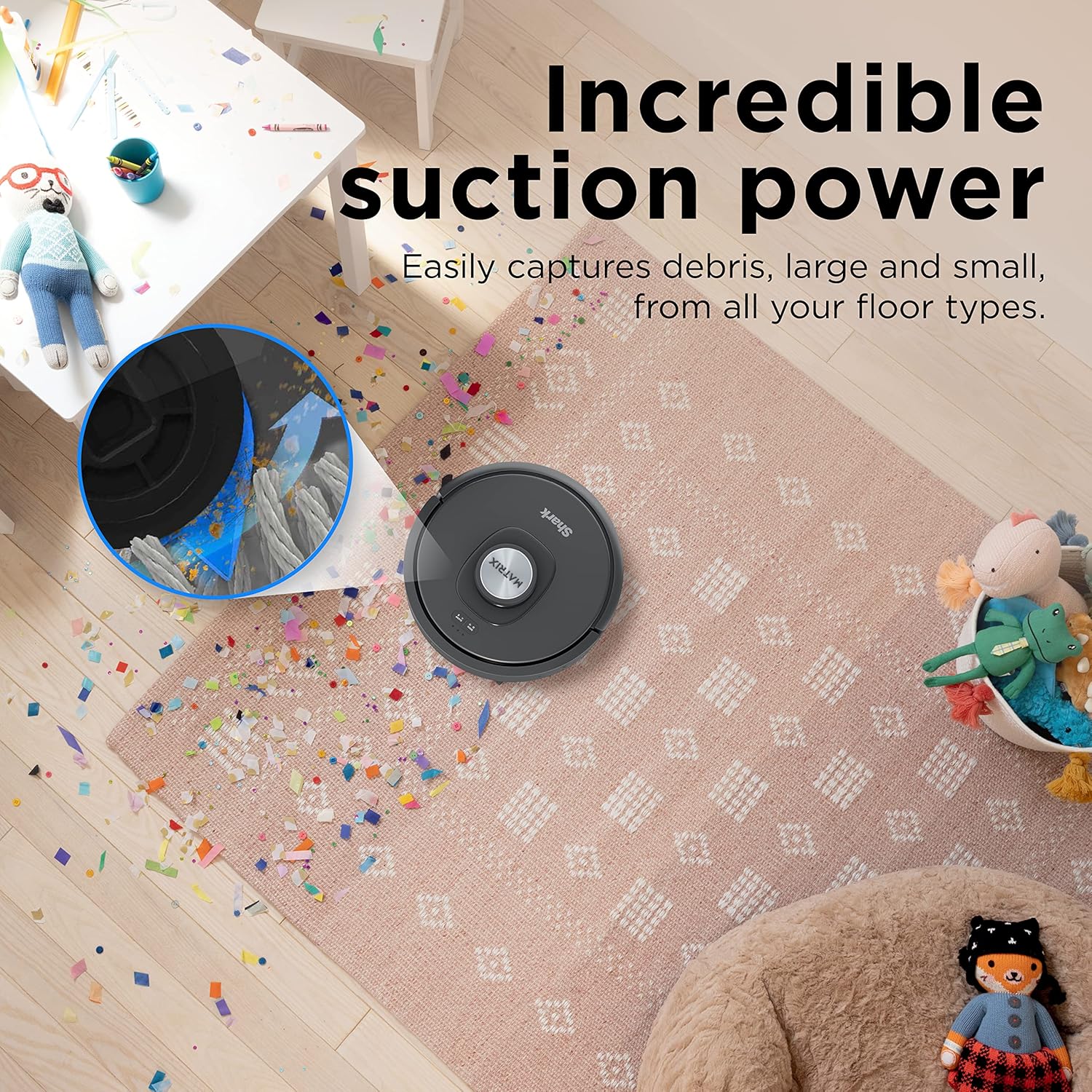 Shark R-RV2310AE Matrix Self-Empty Robot Vacuum - Ideal for Carpets & Hard Floors | 45-Day Capacity, Bagless