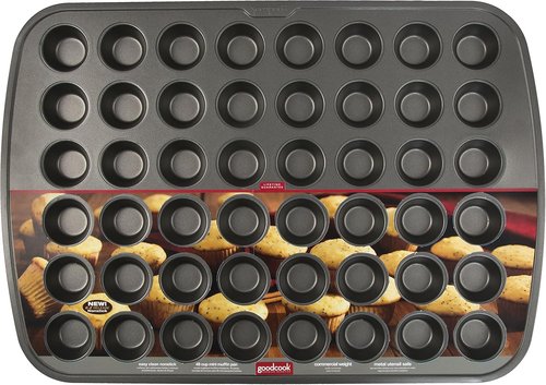 GoodCook Nonstick Mini Cupcake Pan - 48-Cup Capacity for Perfectly Baked Treats