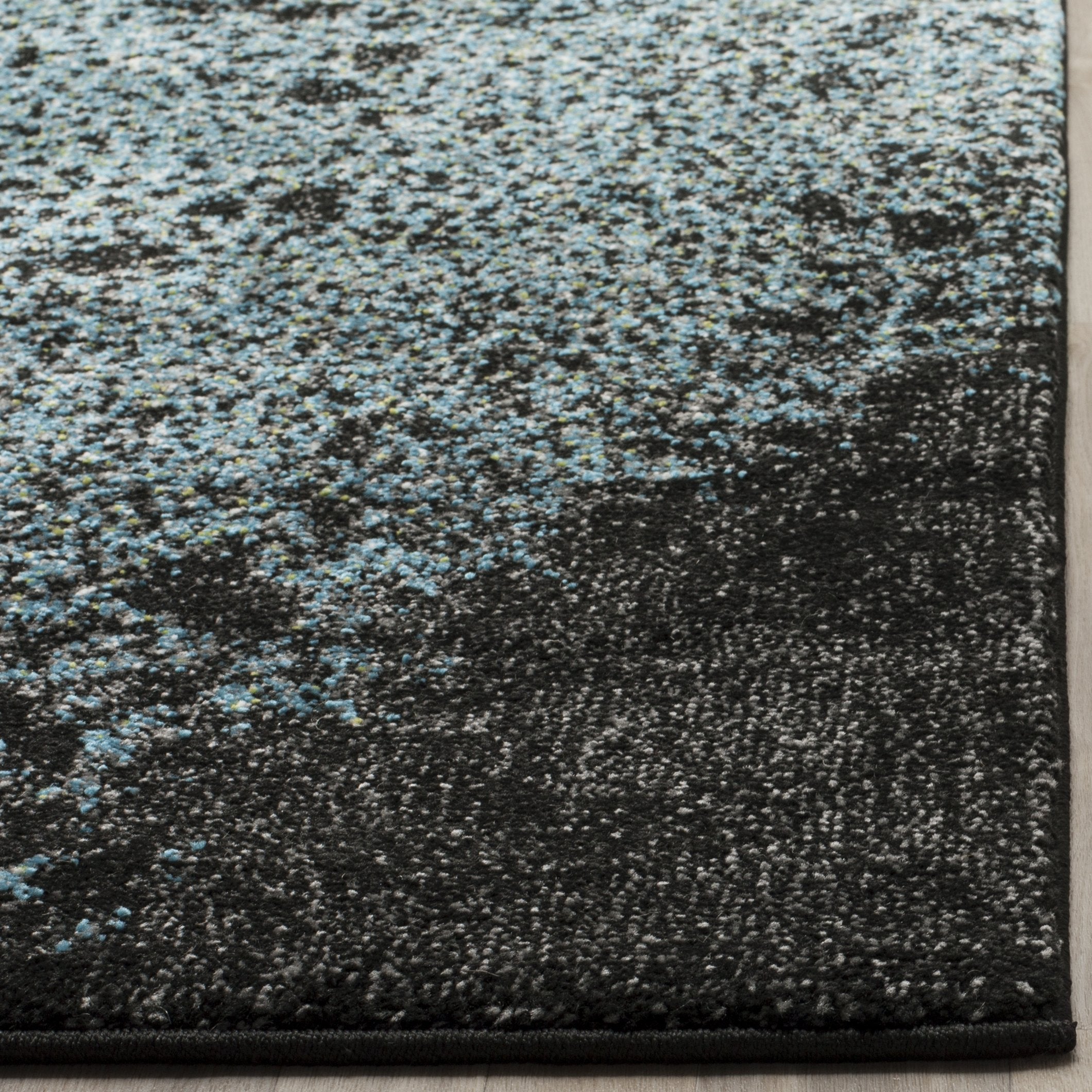 SAFAVIEH Glacier Collection Runner Rug - 2'3" x 8', Blue & Multi, Modern Abstract Design, Non-Shedding & Easy Care, Ideal for High Traffic Areas in Living Room, Bedroom (GLA124B)