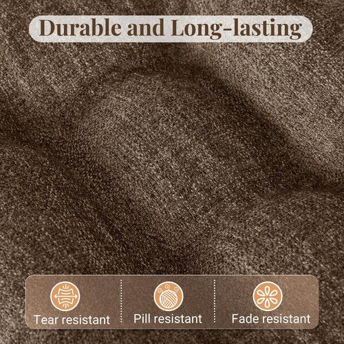 Basic Beyond Chair Cushions for Dining Chairs, Non-Slip Chair Pads, Thick Seat Cushions for Dining Room Chairs, Kitchen Chair Cushions Set of 4, 17" x 17" x 4", Brown