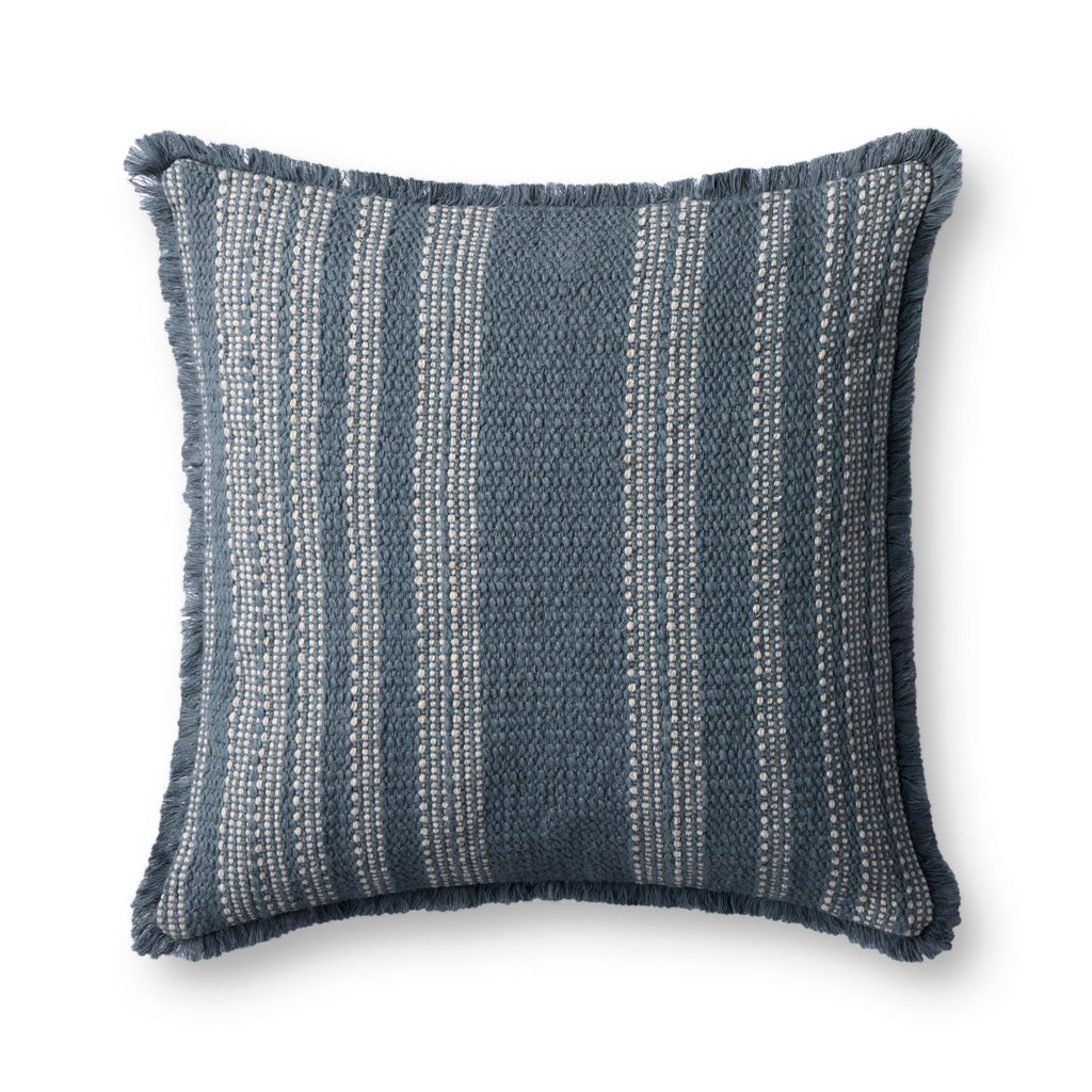 Loloi II Collection PLL0131 Blue/Ivory 20'' x 20'' Cover Only Pillow