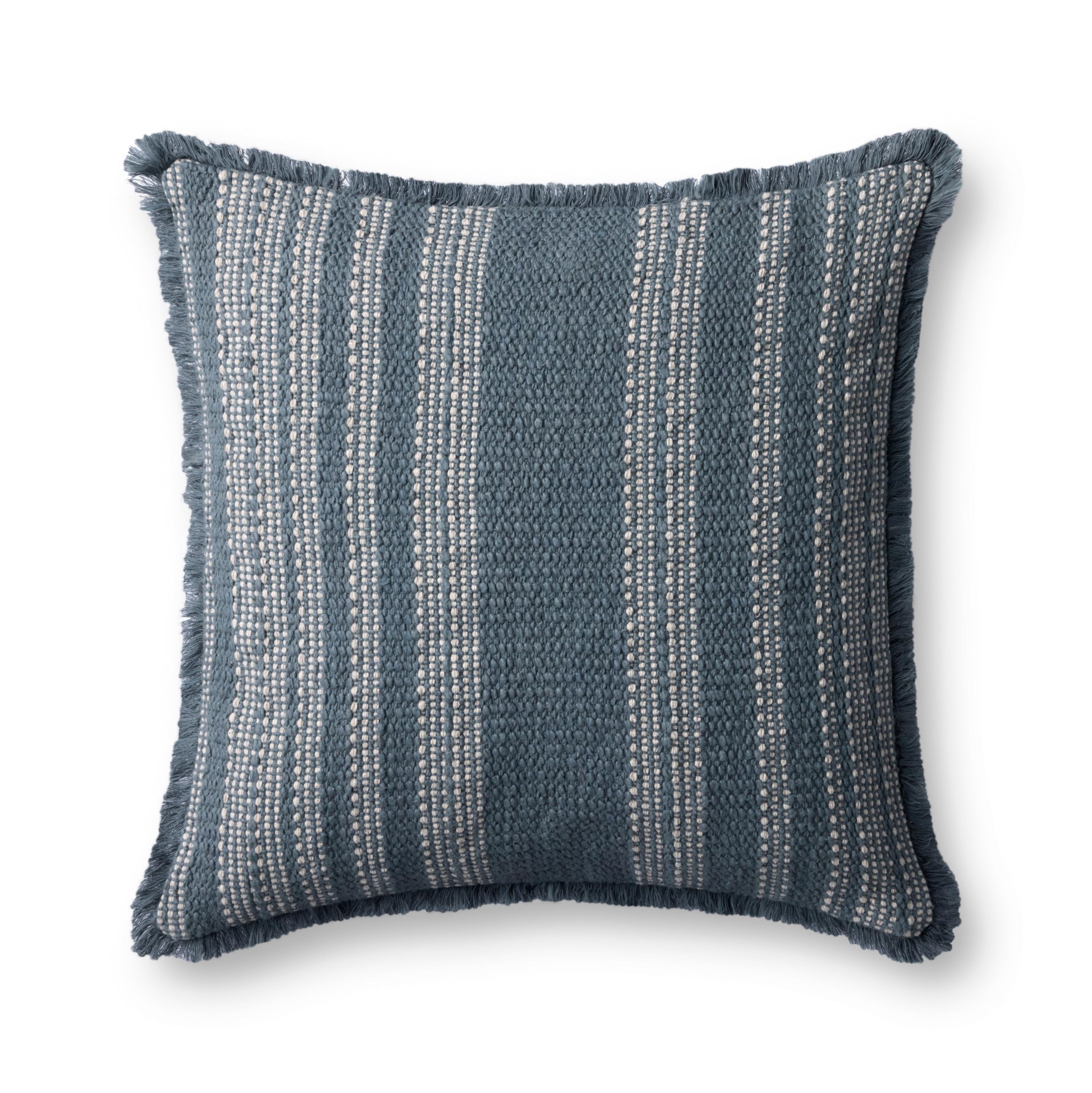 Loloi II Collection PLL0131 Blue/Ivory 20'' x 20'' Cover Only Pillow