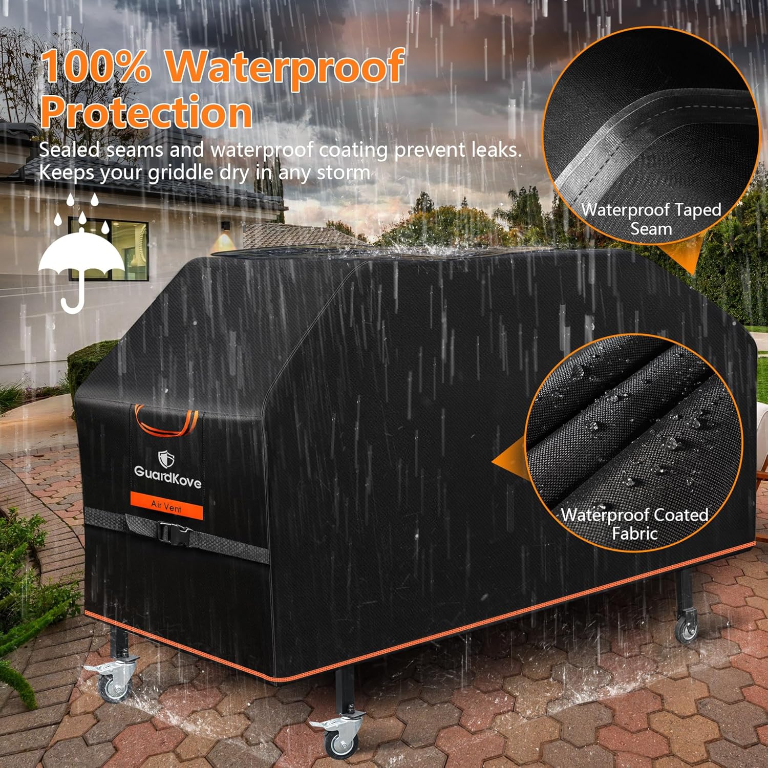Blackstone Griddle Cover - Heavy Duty 1000D Waterproof Grill Protection | Fits 36" 4-Burner Models