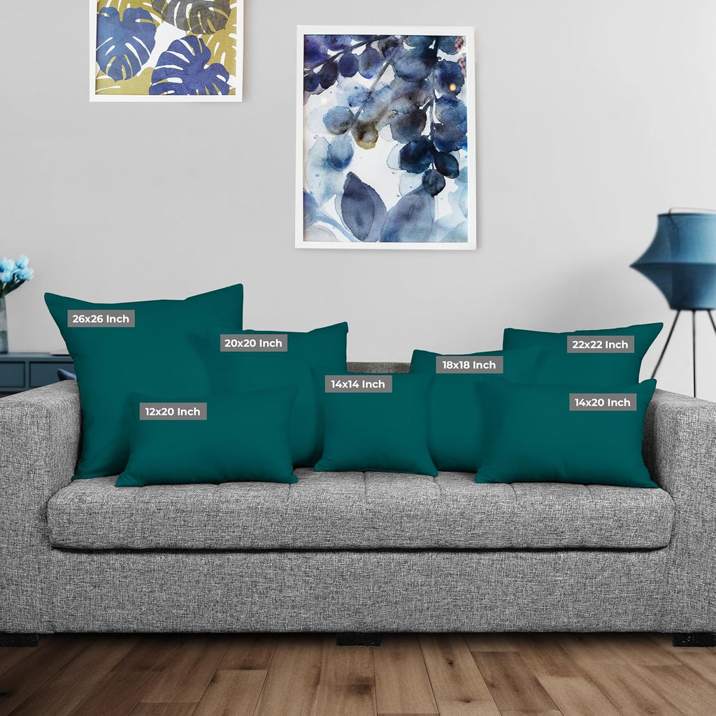Utopia Bedding 12x20 Pillow Inserts - Set of 2 Dark Teal Decorative Cushions for Bed & Sofa - Soft & Fluffy Support