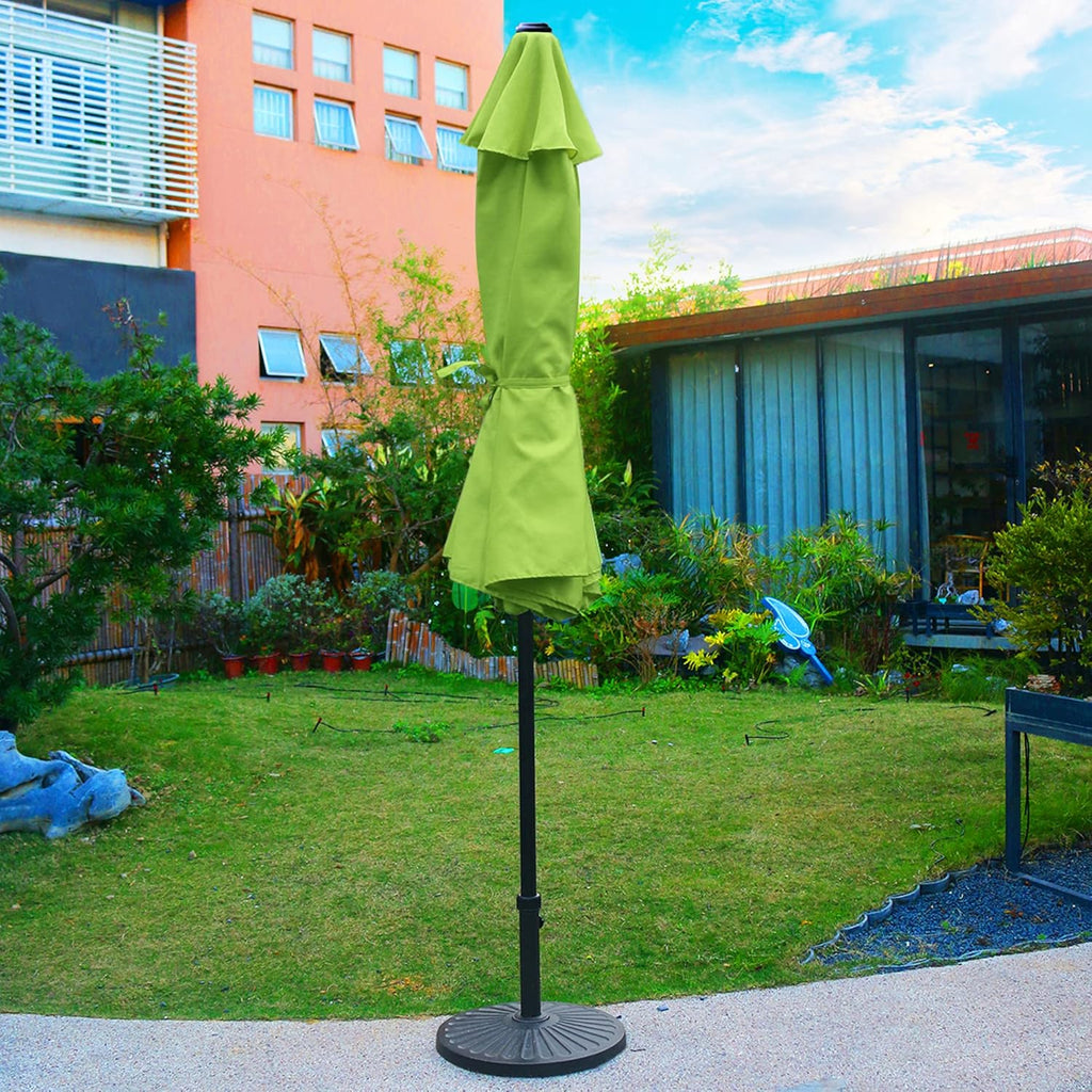 Sunnyglade 9' Patio Umbrella - Durable Outdoor Table Umbrella with 8 Sturdy Ribs | Grass Green