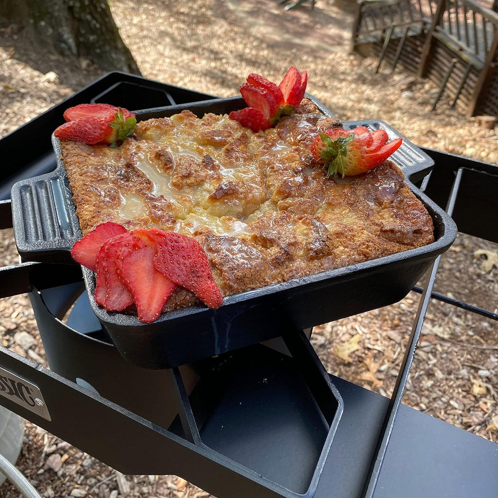 Bayou Classic 7472 Cast Iron Square Cake Pan - Perfect for Cornbread, Biscuits & Deep Dish Pizza