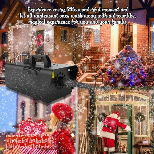 1byone 650W Snow Machine - Wired Remote Control for Kids' Parties & Parades | Fun Winter Experience