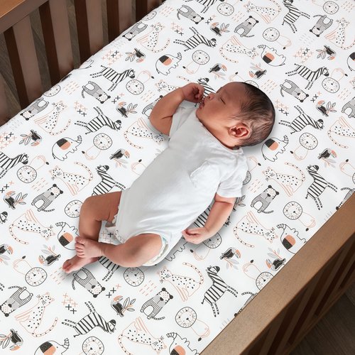 Lambs & Ivy Patchwork Jungle 4-Piece Crib Bedding Set 718004V Multicolor