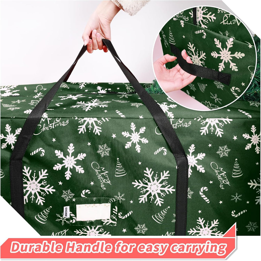 RICHIE Christmas Tree Storage Bag - 7.5 ft Durable 600D Oxford | Fits Up to 7 ft Artificial Trees, Green