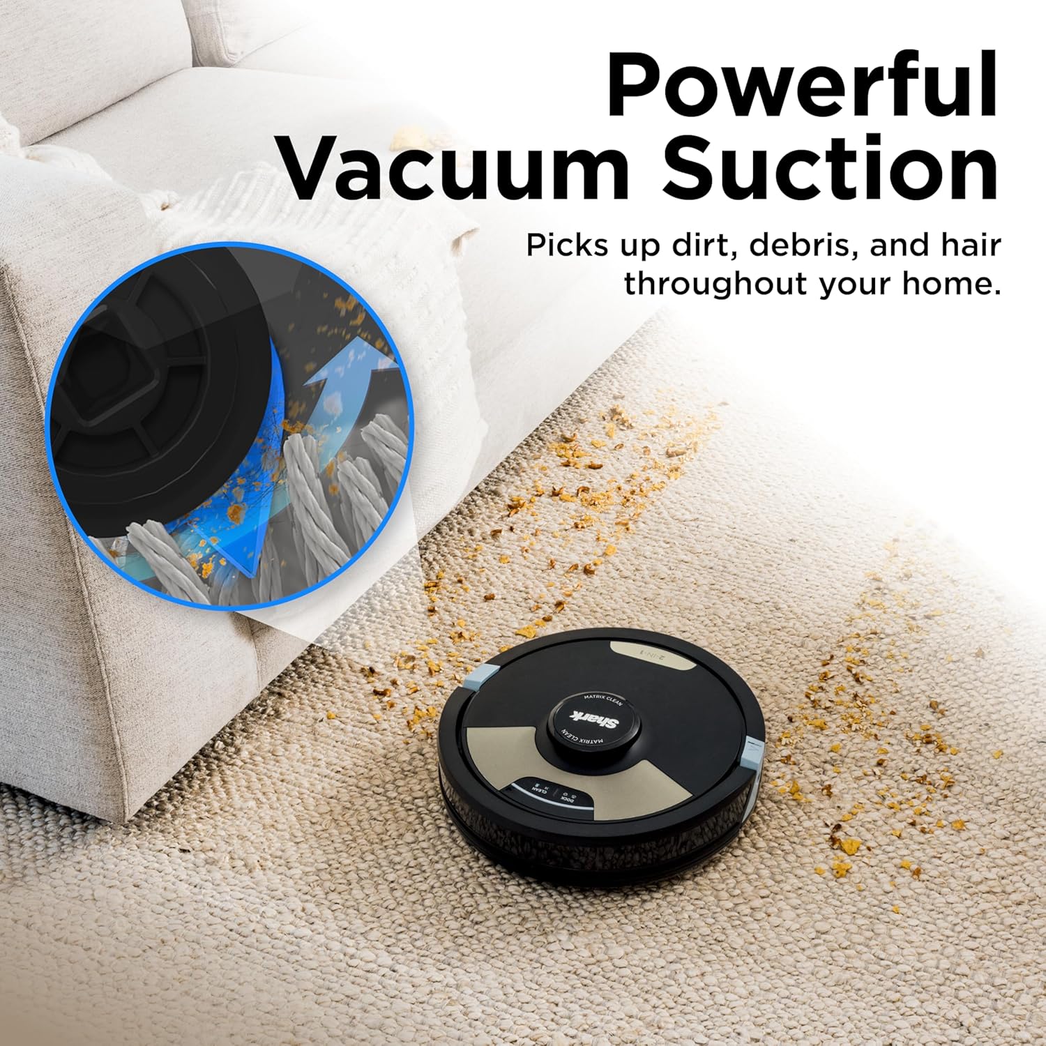 Shark Matrix Plus 2-in-1 Robot Vacuum & Mop - Sonic Mopping, HEPA Filter, WiFi, Black/Gold