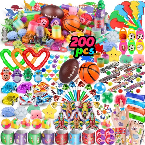 Amy&Benton 200PCS Party Favors for Kids | Fun Goodie Bag Stuffers & Classroom Prizes