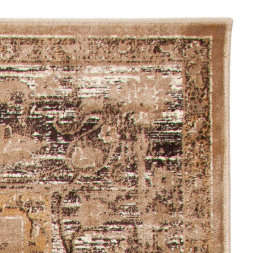 SAFAVIEH Vintage Collection Runner Rug - 2'2" x 8', Taupe, Oriental Distressed Viscose Design, Ideal for High Traffic Areas in Living Room, Bedroom (VTG117-1662)