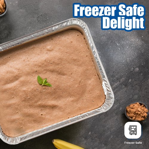 EHOMEA2Z Large Aluminum Pans Full Size Deep Foil Disposable Durable Large Steam Table Pans for Baking Serving, Chafing Trays for Caterers, Bakeware 21 x 13 x 3 (15)