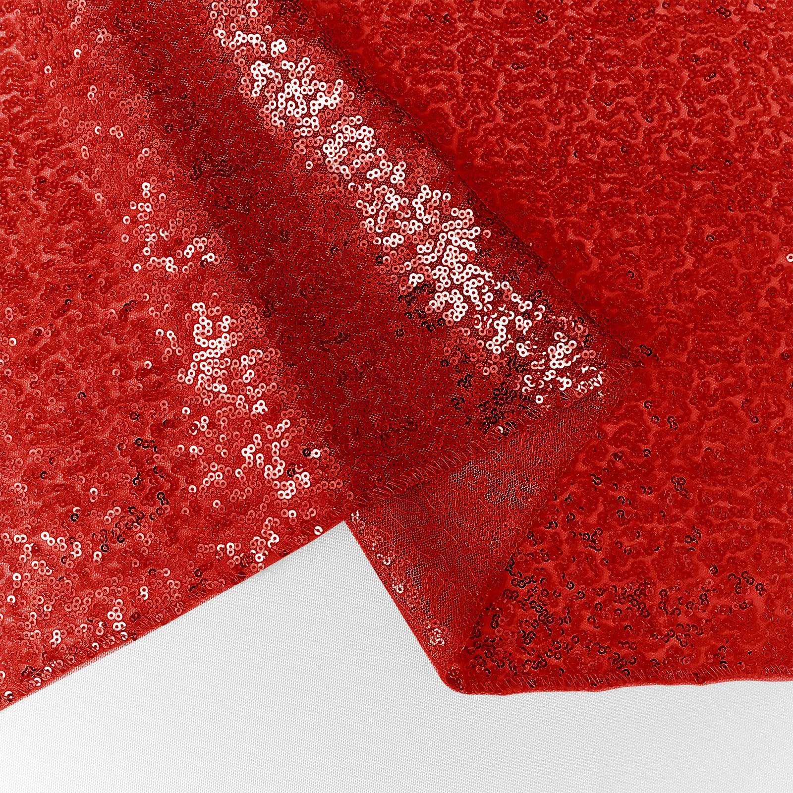 Yblut 10 Packs 12 x 72 inches Sequin Table Runner, Red Glitter Table Runner for Birthday Party Supplies Wedding Engagement Baby Shower Holiday Celebration Event Decorations