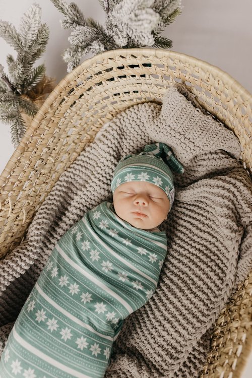 Copper Pearl Large Premium Knit Baby Swaddle Receiving Blanket Knit