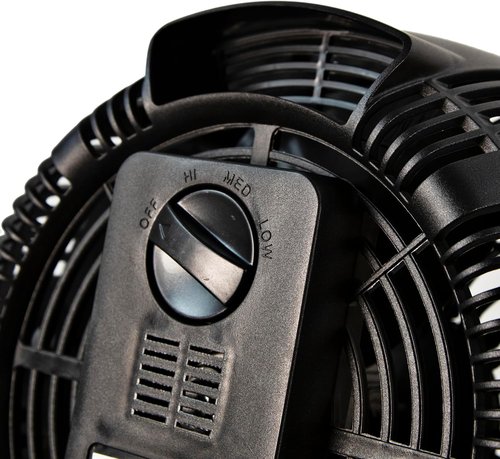 EZ-Chill 8" High-Velocity Wall-Mountable Fan - 3-Speed, Adjustable Tilt, Black Finish