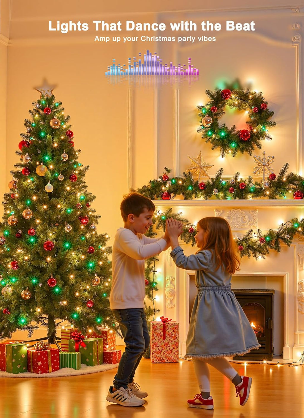 Minetom LED RGB String Lights - 82ft 250-Color Changing Twinkle Lights with Remote & App Control